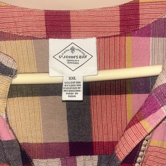 St Johns Bay plaid sleeveless mini dress / tunic size XXL - Picture 4 of 5